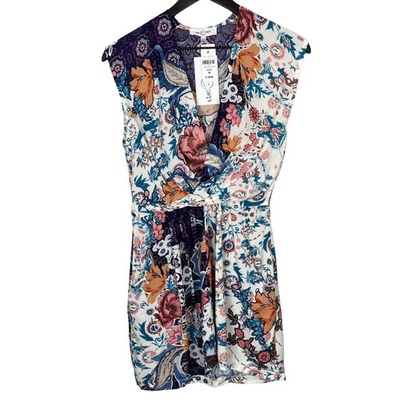 Three Days Floral Dress Cream and Blue XS - Picture 1 of 4